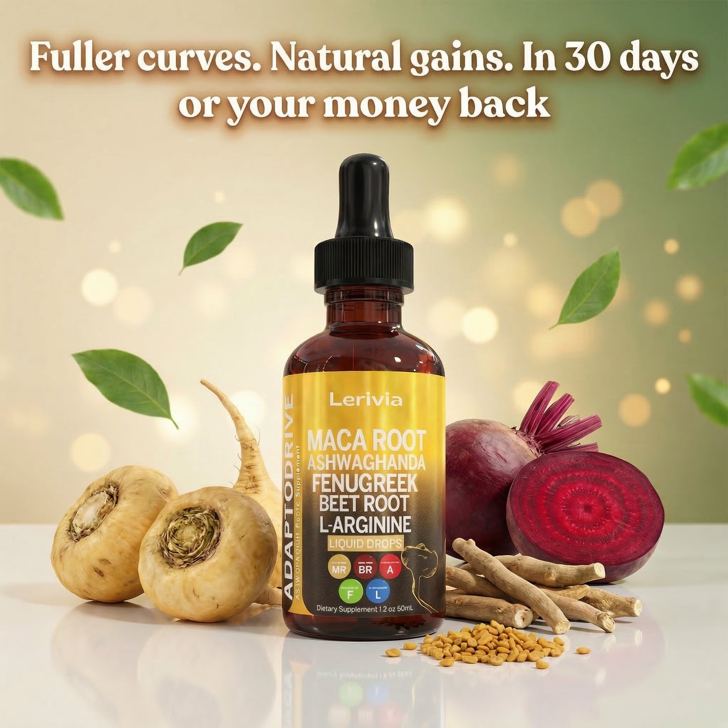 Lerivia Maca Root Drops for Body Confidence