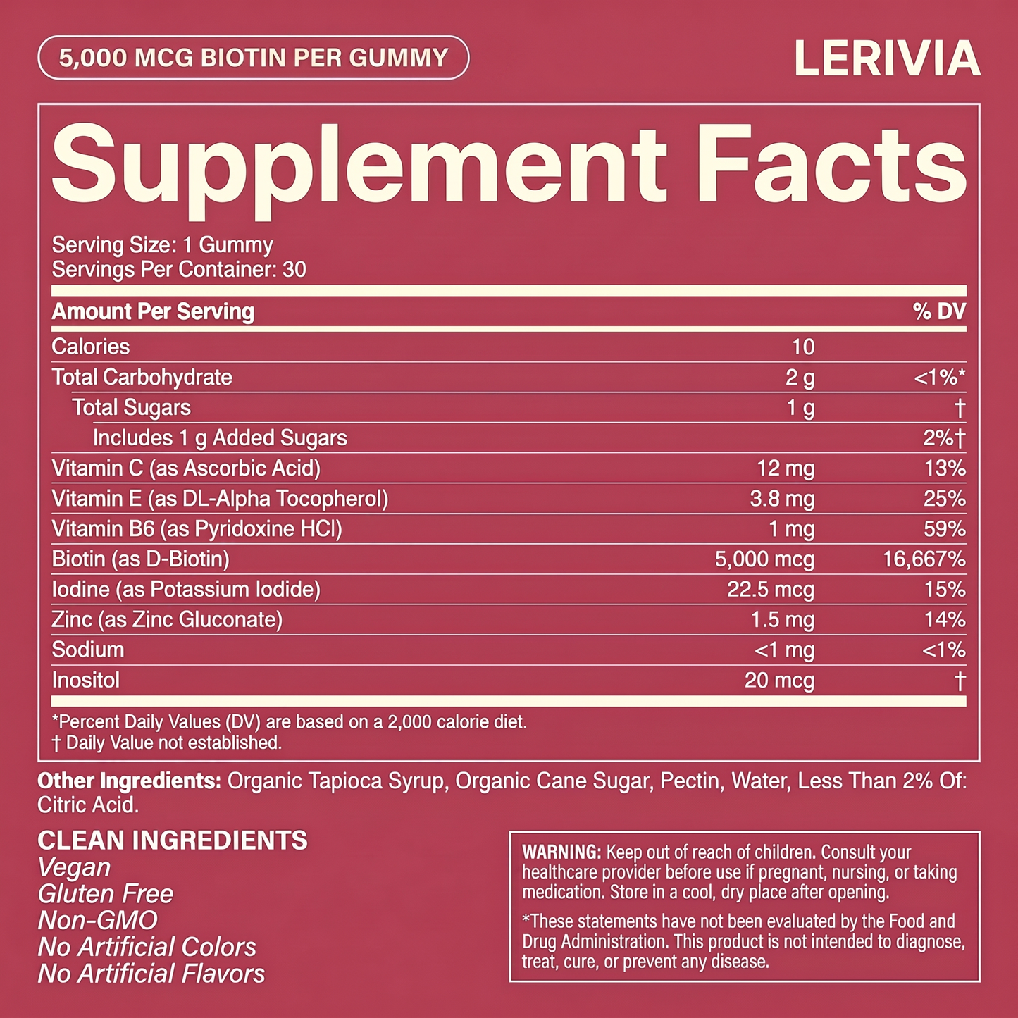 Biotin Gummies for Healthy Hair, Skin & Nails