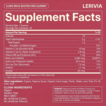 Biotin Gummies for Healthy Hair, Skin & Nails